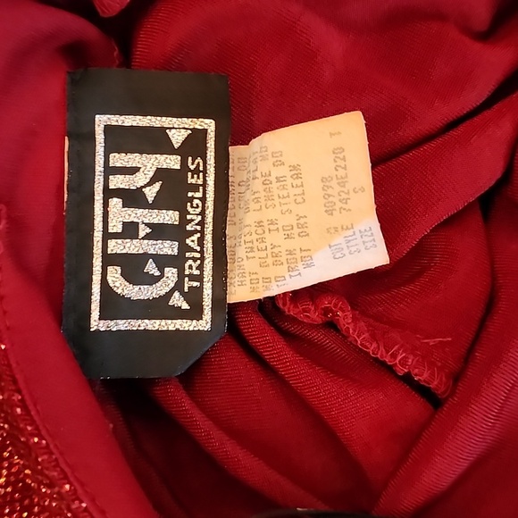 City Triangles Red/Burgundy Glitter, Formal, Prom Dress, Size Small - Picture 6 of 7